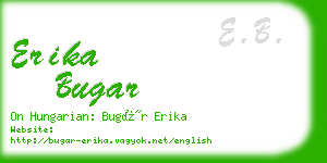 erika bugar business card